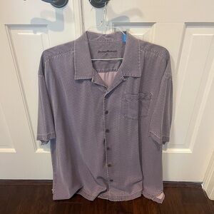 Tommy Bahama Purple Short Sleeve Button Down Shirt